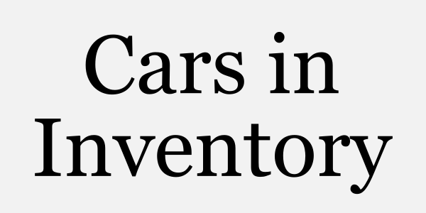 Cars In Inventory